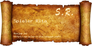 Spieler Rita névjegykártya